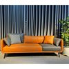 Ghế sofa băng 220cm nệm simili chân sắt SFB68058