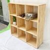 Kệ sách đơn giản 3 tầng 9 ngăn gỗ cao su KS68148