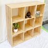 Kệ sách đơn giản 3 tầng 9 ngăn gỗ cao su KS68148