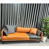 Ghế sofa băng 220cm nệm simili chân sắt SFB68058