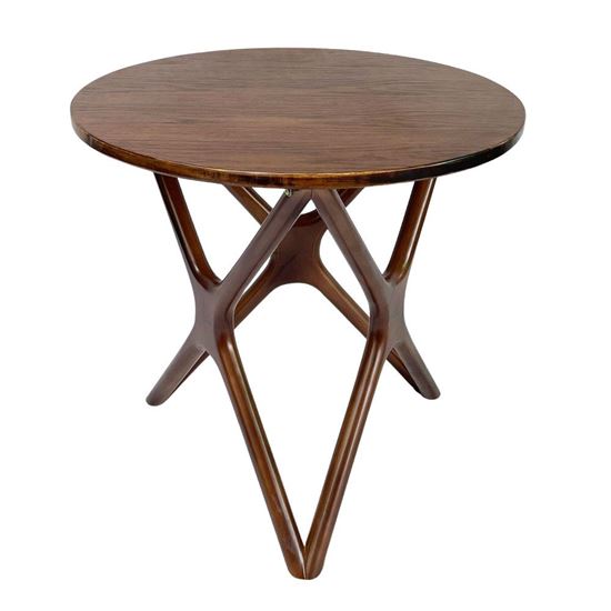 Bàn sofa tròn chân gỗ hình sao TT68180