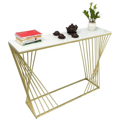 Bàn trang trí RANI mặt đá khung sắt CST027