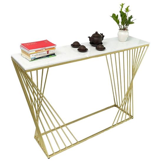 Bàn trang trí RANI mặt đá khung sắt CST027