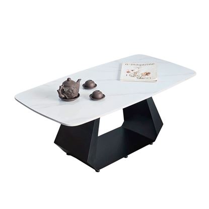 Bàn sofa chữ nhật 110x55x45cm mặt đá chân sắt TT68185