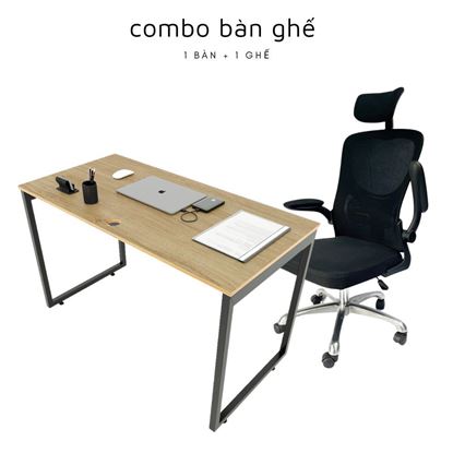 Bộ bàn ghế làm việc SLEAN ghế có tựa đầu CB68168