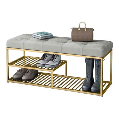 Kệ giày khung sắt có nệm ngồi KG68041