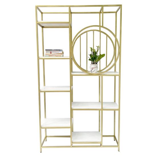 Kệ trang trí khung sắt mặt gỗ KTB68097