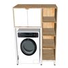 Kệ máy giặt liền tủ kệ 105x65x155cm gỗ cao su KMG68019