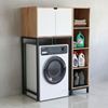 Kệ máy giặt liền tủ kệ 105x65x155cm gỗ cao su KMG68019