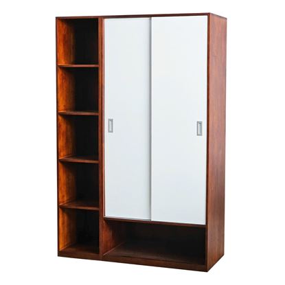 Tủ quần áo cửa lùa 130x55x200cm gỗ cao su KQA68067