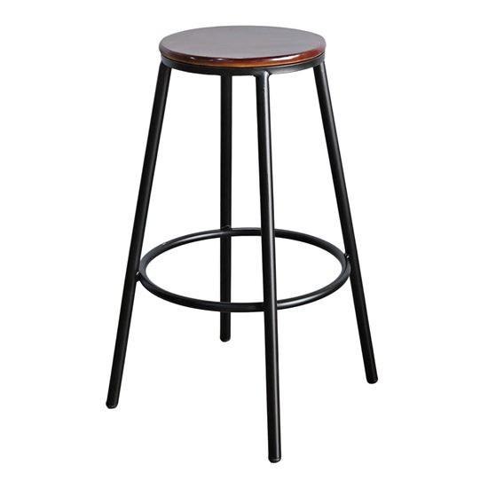 Ghế bar mặt gỗ tròn chân sắt sơn tĩnh điện GBSK021