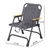 Picture of Ghế xếp gọn du lịch dã ngoại tay gỗ khung sắt GTC008