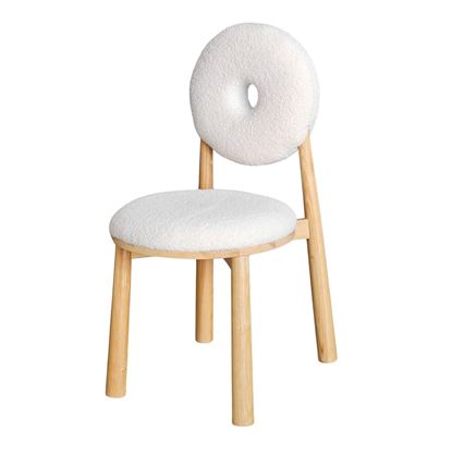 Ghế Donut gỗ Ash vải lông cừu GCF301