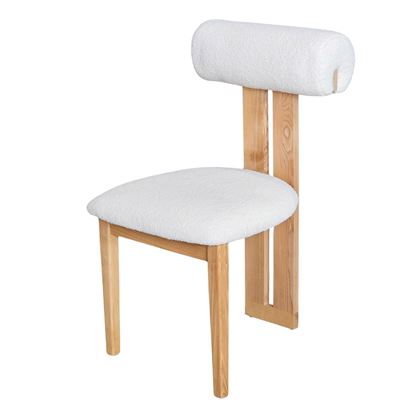 Ghế Hippo gỗ Ash vải lông cừu GCF302