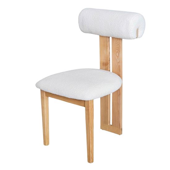 Ghế Hippo gỗ Ash vải lông cừu GCF302