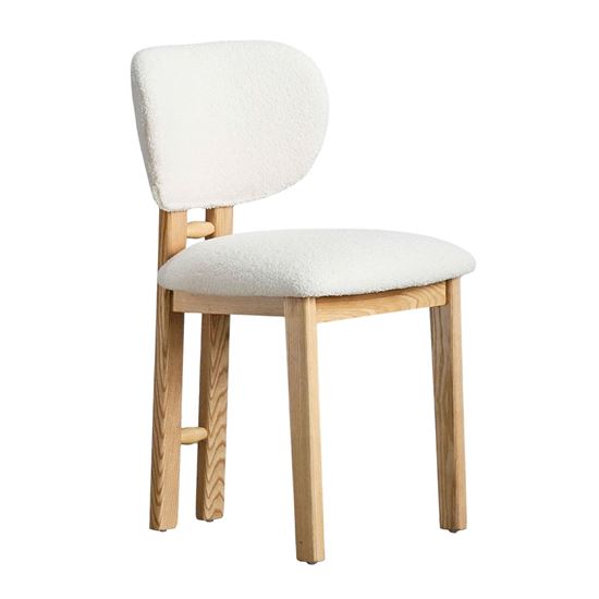 Ghế Amazon bọc lông cừu chân gỗ Ash GSK007