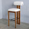 Ghế bar Hippo gỗ Ash vải lông cừu GBSK023