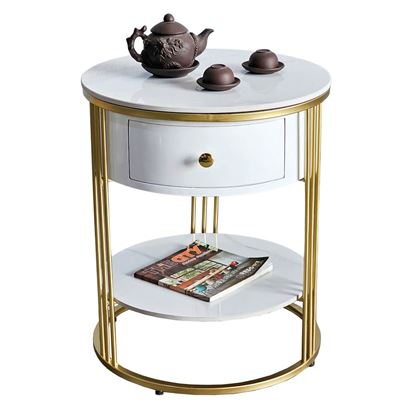 Bàn bên sofa, tab trang trí 2 tầng có hộc tủ SST047