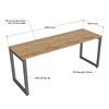 Picture of Bàn làm việc 180x60cm gỗ cao su chân sắt lắp ráp Rectang HBRT107