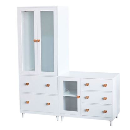 Bộ tủ đồ trẻ em 180x60x200cm gỗ cao su TQA68056