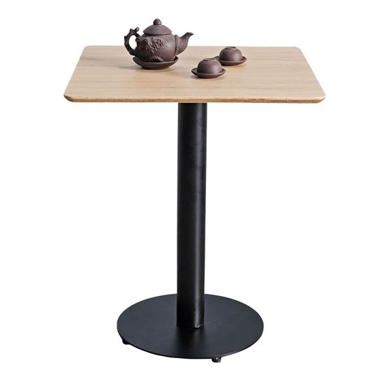 Bàn cafe vuông 60x60cm gỗ plywood chân sắt tròn CFD68257