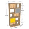 Kệ sách hiện đại BOTA gỗ cao su 80x30x175cm - KS68293