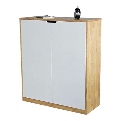 Tủ giày 2 cánh 90x35x103cm gỗ cao su KG68081