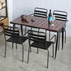 Combo bàn ngoài trời gỗ tràm và 4 ghế sắt CBNT004