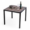 Bàn vuông ngoài trời 80x80cm gỗ nhựa vân 3D BNT004