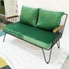 Ghế sofa băng 2 chỗ ngồi nệm xanh khung sắt SFB68057