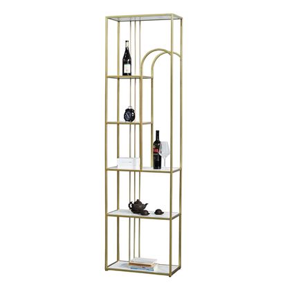 Kệ trang trí, kệ trưng bày UZI mặt gỗ khung sắt KTB68104