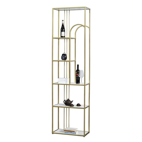 Kệ trang trí, kệ trưng bày UZI mặt gỗ khung sắt KTB68104