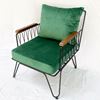 Ghế sofa đơn nệm xanh khung sắt GSD68050