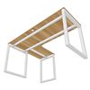 Bàn làm việc góc L 160x120cm mặt gỗ chân sắt lắp ráp CD68016