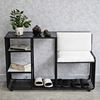 Kệ giày khung sắt mặt đá có ghế ngồi KG68038
