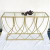 Bàn console bàn trang trí CICI mặt kính chân sắt CST033