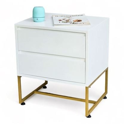 Tủ đầu giường PUTO 50x40x57cm gỗ cao su TDG68041