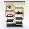Kệ sách trang trí BEE-SHELF khung sắt gỗ cao su KTB68108