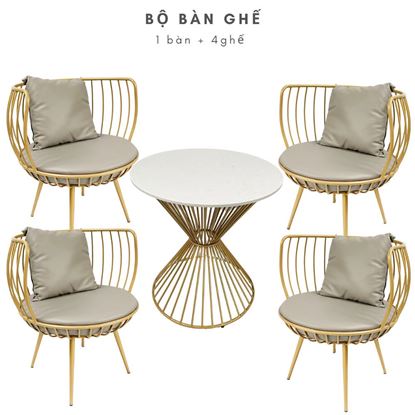 Bộ bàn ghế cafe, bàn ghế decor LUXI CBCF138