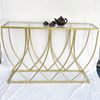 Bàn console bàn trang trí CICI mặt kính chân sắt CST033