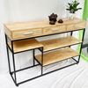 Bàn console trang trí SATO mặt gỗ khung sắt CST039