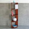 Picture of Kệ sách góc tường 32x32x120cm gỗ cao su KGT68014