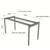 Chân sắt lắp ráp bàn 140x60cm hệ Slean HCSL005