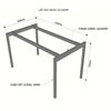 Chân sắt lắp ráp bàn 120x70cm hệ Slean HCSL006
