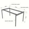 Chân sắt lắp ráp cho bàn 140x80cm hệ Slean HCSL010