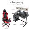 Bộ Bàn Ghế Gaming Đỏ Đen Kèm Phụ Kiện CBG68016