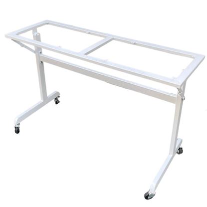 Chân bàn gấp gọn màu trắng có bánh xe CHB68047