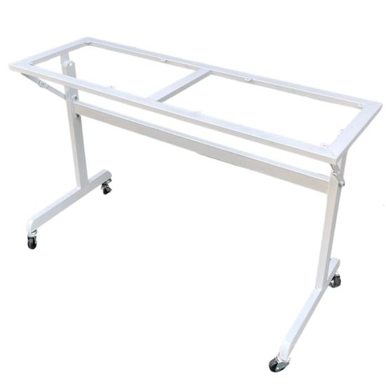 Chân bàn gấp gọn màu trắng có bánh xe CHB68047