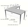 Kích thước bàn làm việc chữ L 140x150cm hệ CONE II