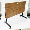 Bàn làm việc gấp gọn chân có bánh xe gỗ Plywood phủ melamin SPD68171